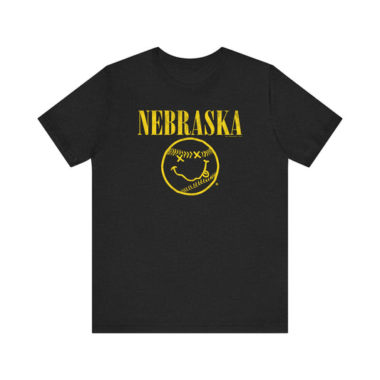 SMELLS LIKE NE BASEBALL (NIRVANA PARODY) Short Sleeve Tee
