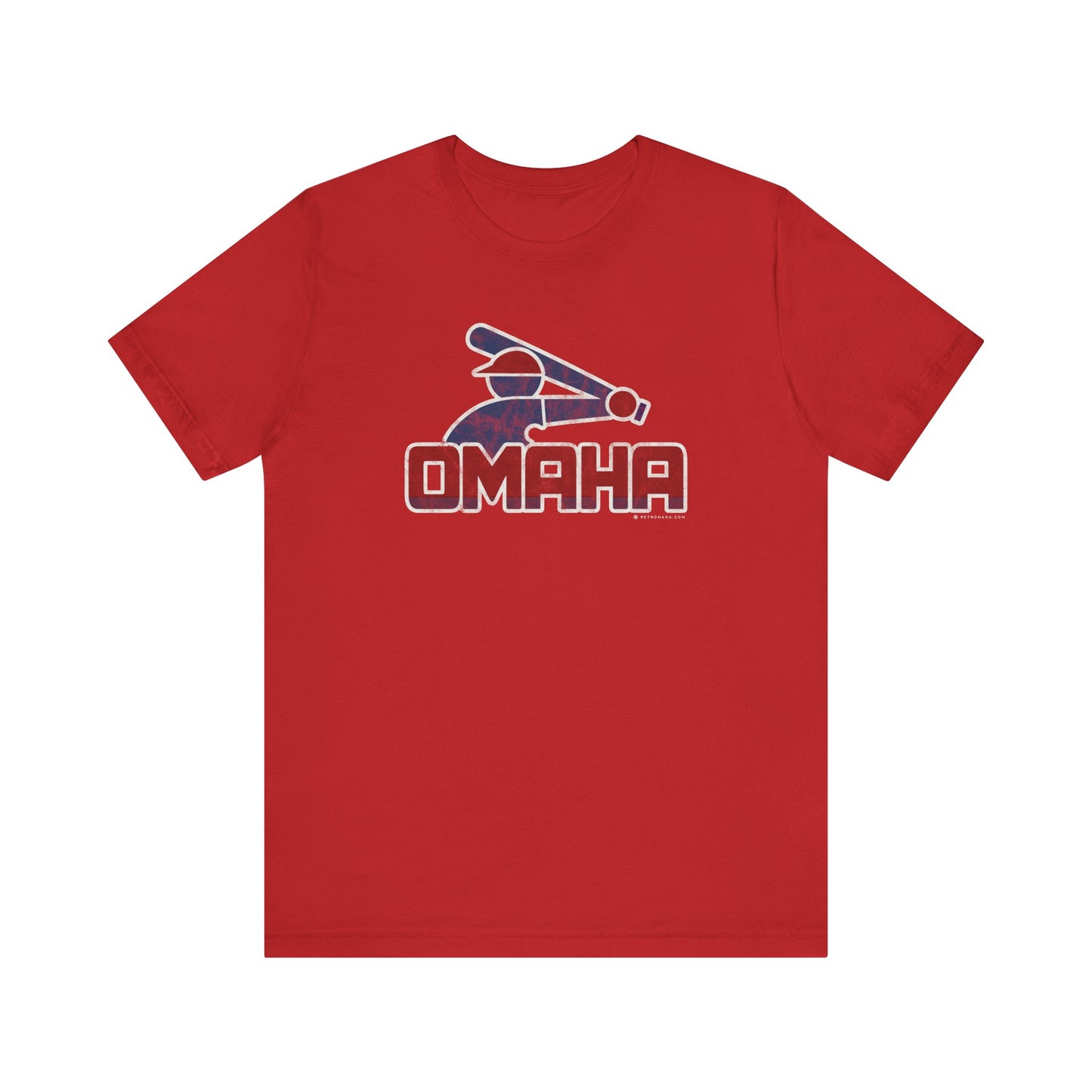 OMAHA RETRO COLLEGE BASEBALL Short Sleeve Tee