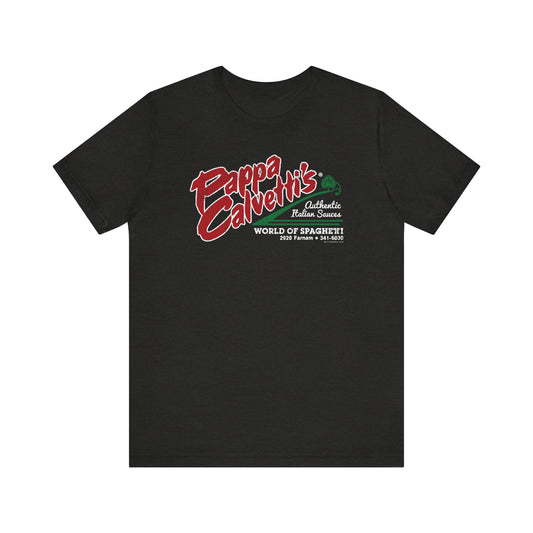 PAPPA CALVETTI'S WORLD OF SPAGHETTI Short Sleeve Tee