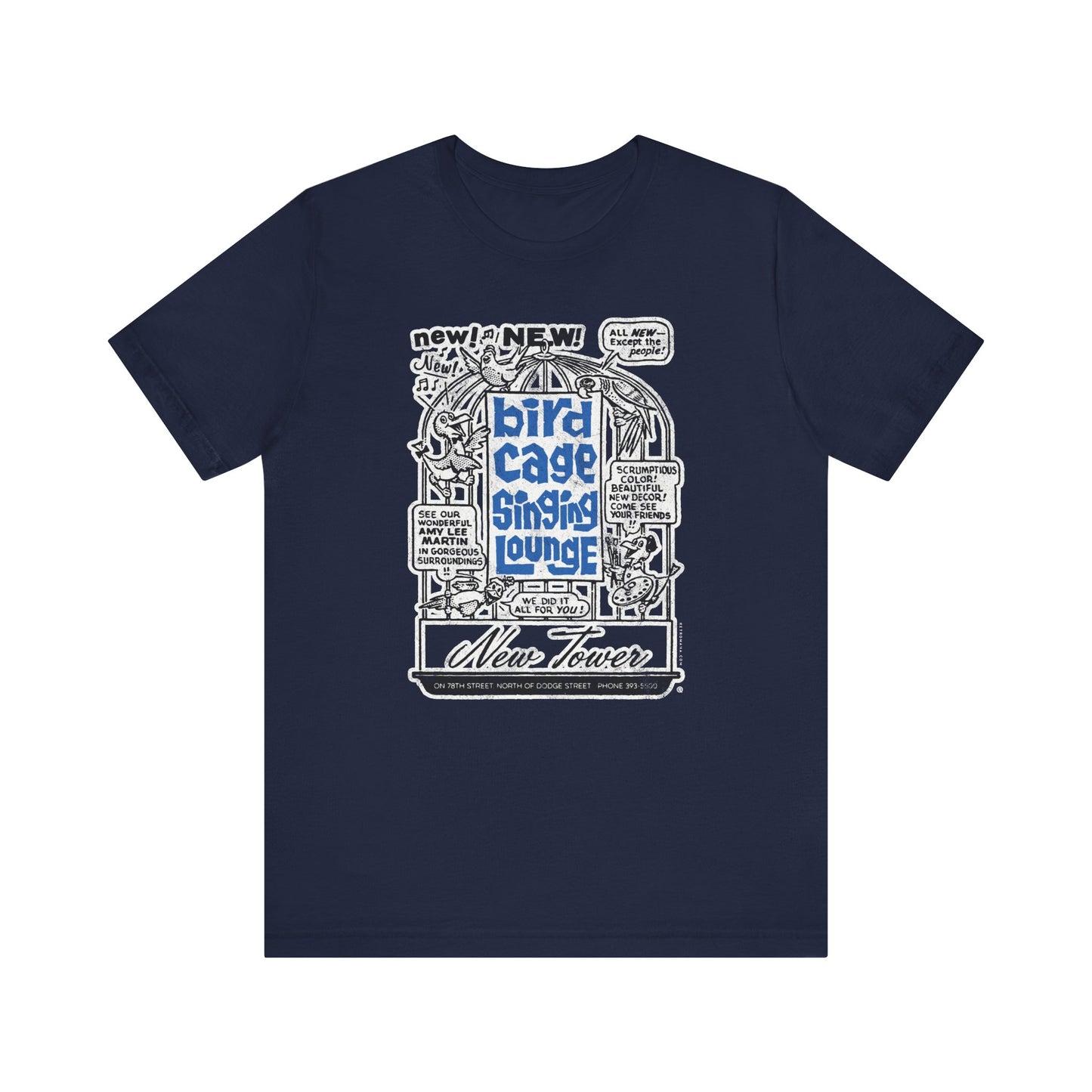 BIRD CAGE SINGING LOUNGE (NEWSPAPER AD) Short Sleeve Tee