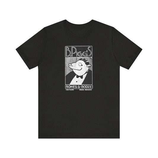 B. PIGG'S BONES & BOOZE Unisex Jersey Short Sleeve Tee