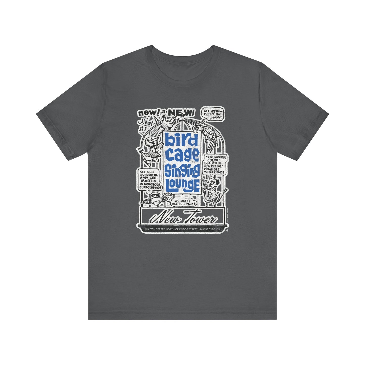 BIRD CAGE SINGING LOUNGE (NEWSPAPER AD) Short Sleeve Tee