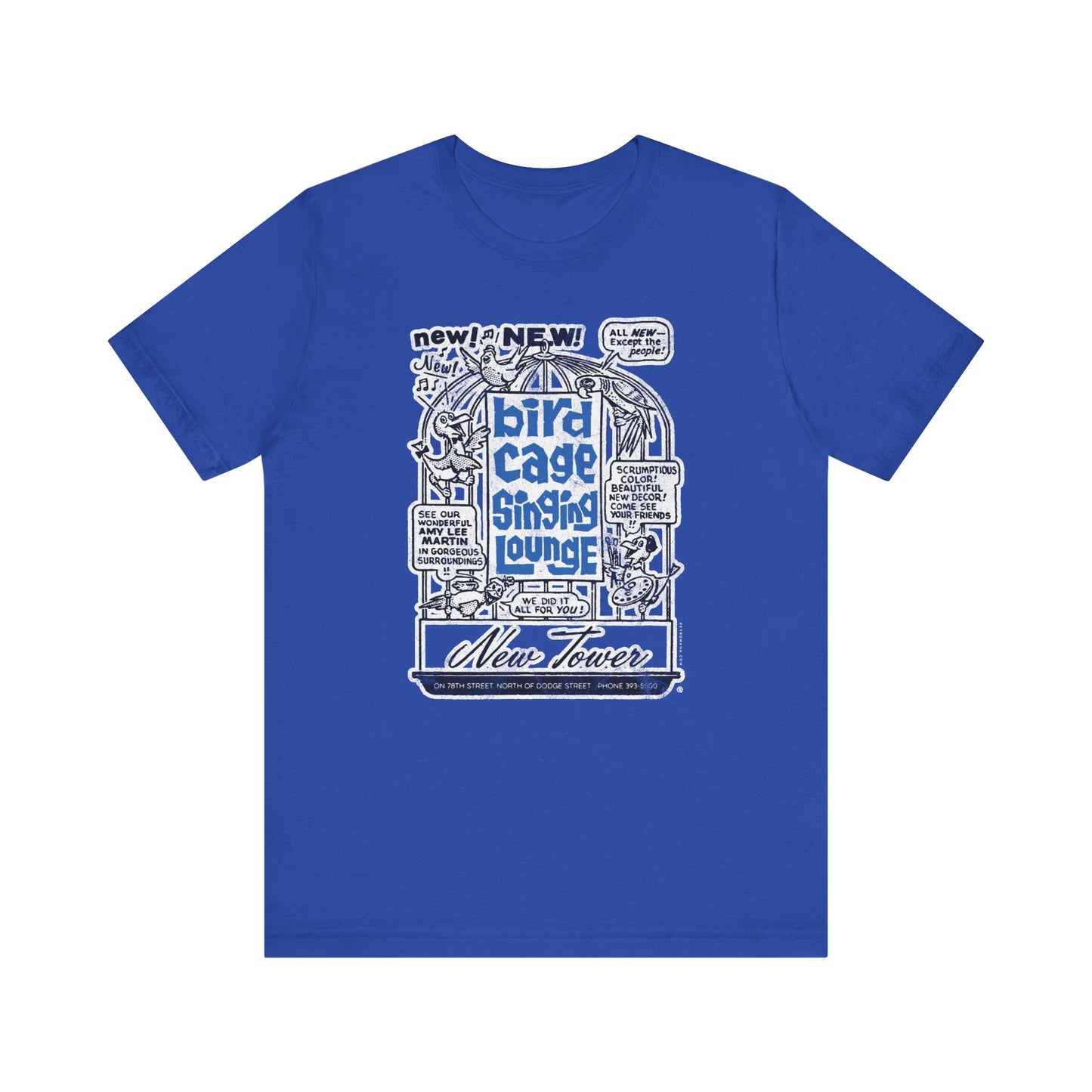BIRD CAGE SINGING LOUNGE (NEWSPAPER AD) Short Sleeve Tee