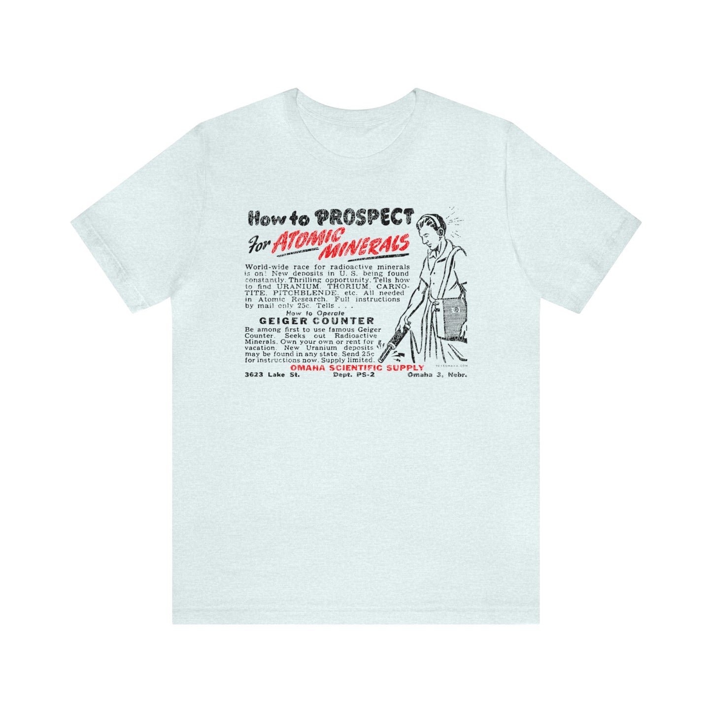 ATOMIC MINERALS (VINTAGE OMAHA AD) Short Sleeve Tee