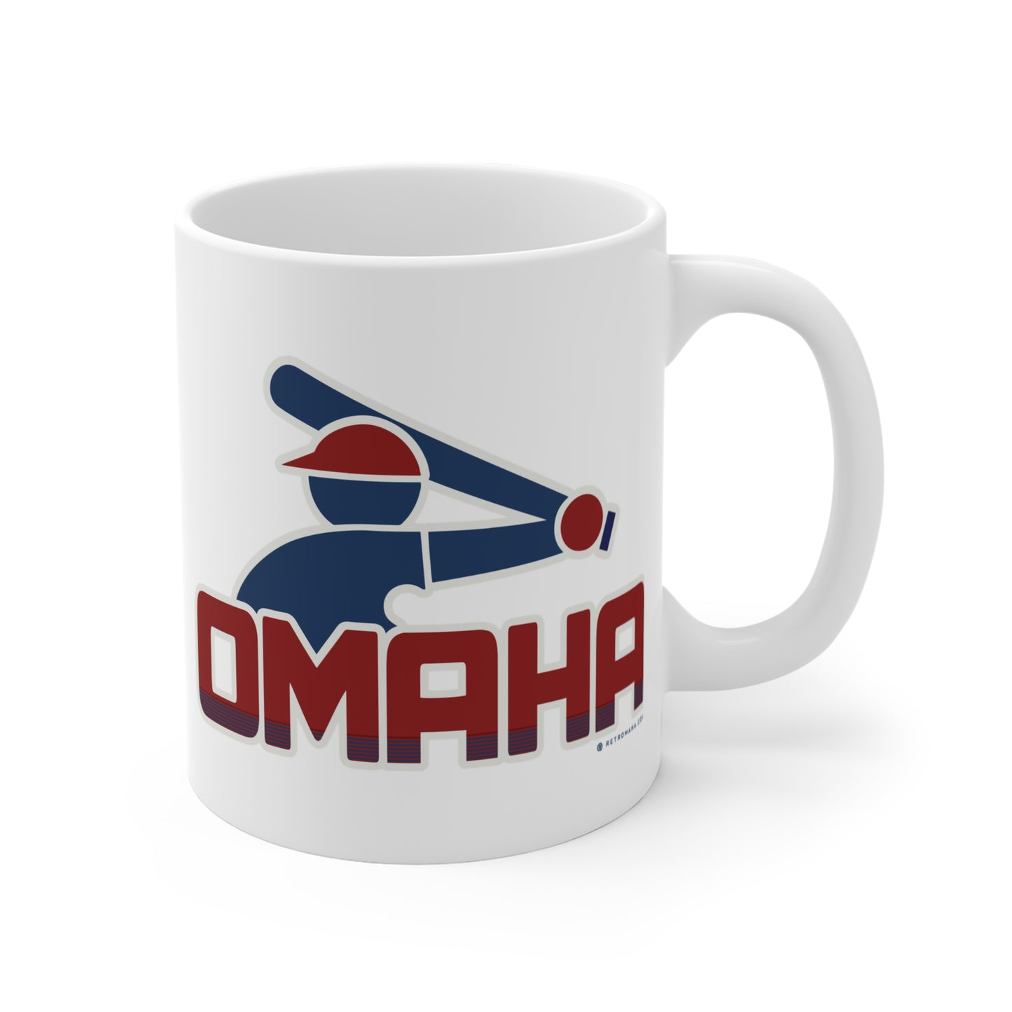 OMAHA RETRO COLLEGE BASEBALL Mug 11oz