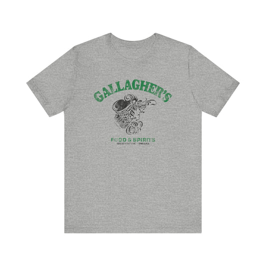 GALLAGHER'S FOOD & SPIRITS Unisex Jersey Short Sleeve Tee