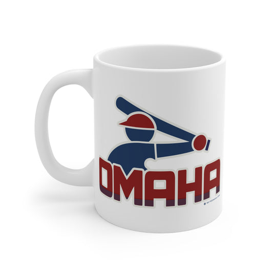 OMAHA RETRO COLLEGE BASEBALL Mug 11oz