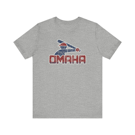 OMAHA RETRO COLLEGE BASEBALL Short Sleeve Tee