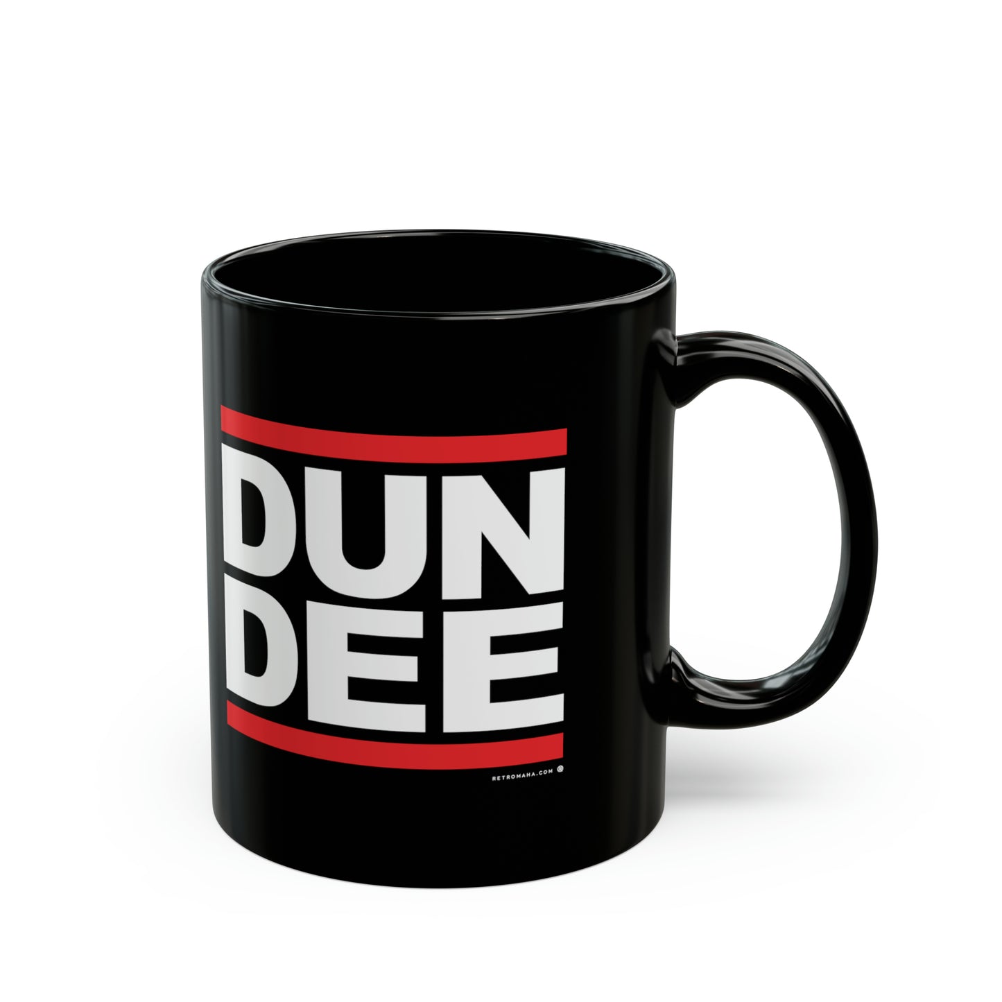 DUNDEE (RUN DMC PARODY) Black Mug (11oz)
