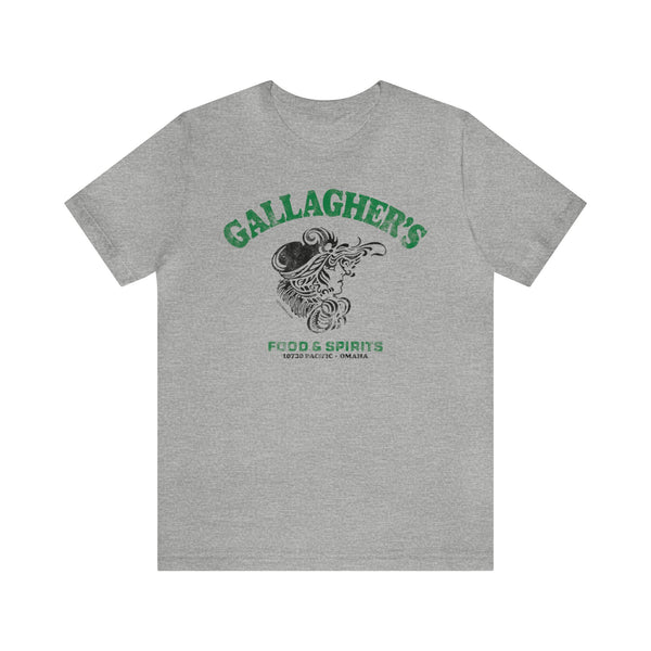 GALLAGHER'S FOOD & SPIRITS Unisex Jersey Short Sleeve Tee