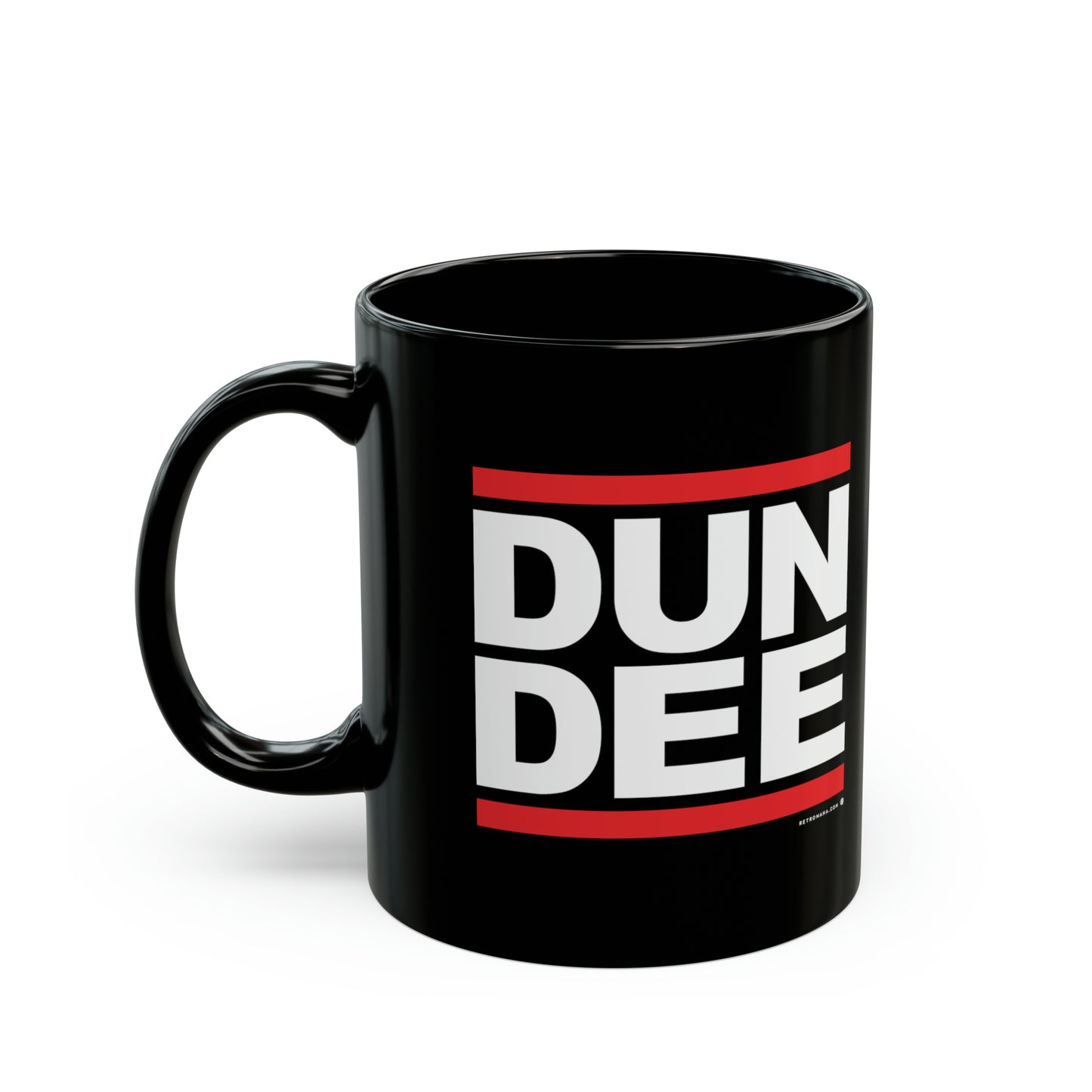 DUNDEE (RUN DMC PARODY) Black Mug (11oz)