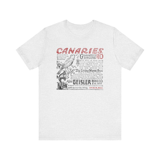 CANARIES $10 (VINTAGE OMAHA AD) Short Sleeve Tee