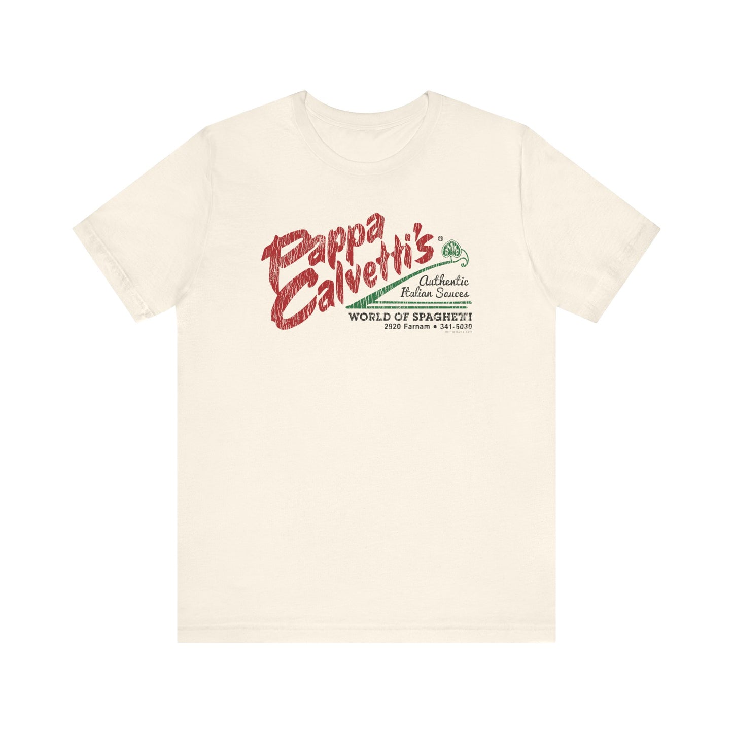 PAPPA CALVETTI'S WORLD OF SPAGHETTI Short Sleeve Tee