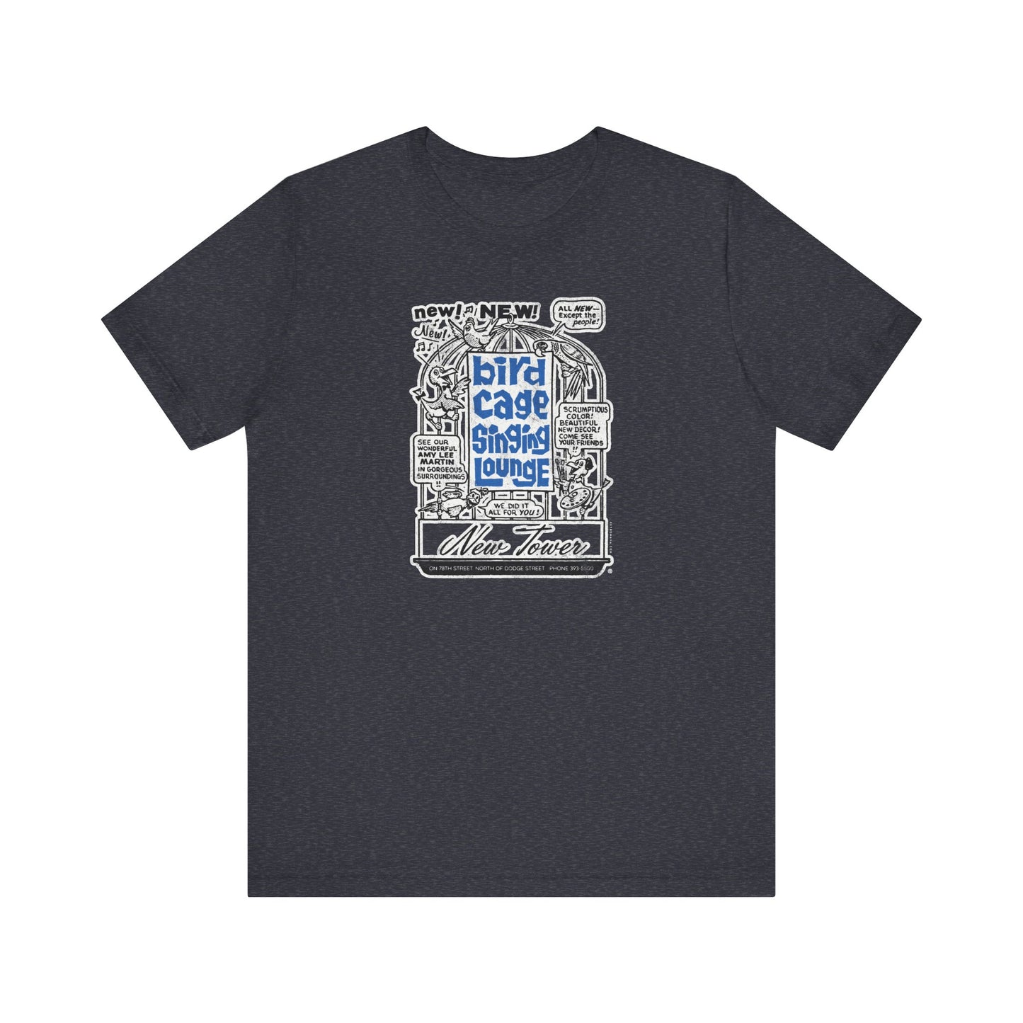 BIRD CAGE SINGING LOUNGE (NEWSPAPER AD) Short Sleeve Tee