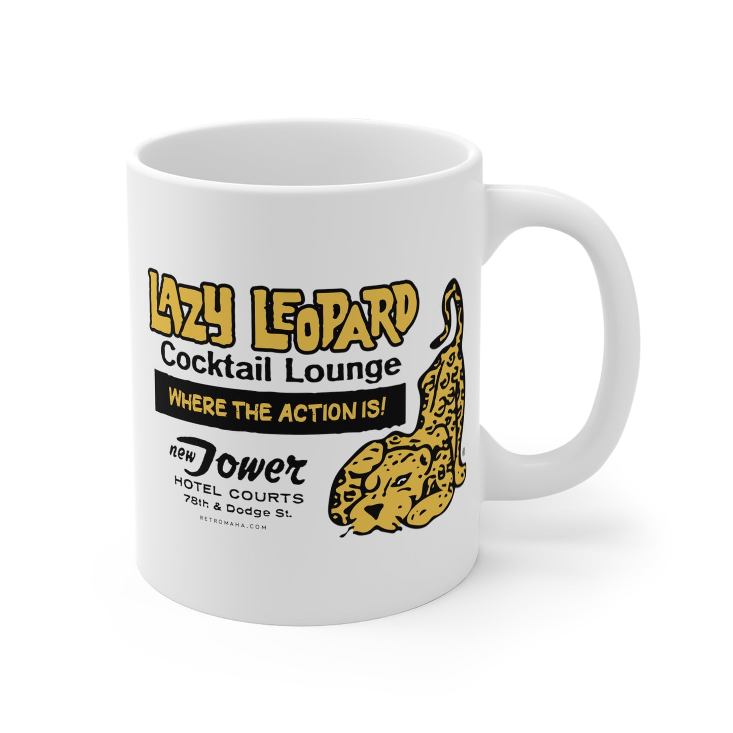 LAZY LEOPARD LOUNGE Mug 11oz