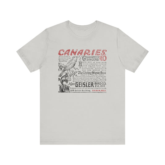 CANARIES $10 (VINTAGE OMAHA AD) Short Sleeve Tee