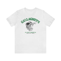 GALLAGHER'S FOOD & SPIRITS Unisex Jersey Short Sleeve Tee