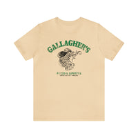 GALLAGHER'S FOOD & SPIRITS Unisex Jersey Short Sleeve Tee