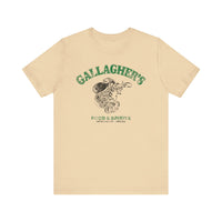 GALLAGHER'S FOOD & SPIRITS Unisex Jersey Short Sleeve Tee