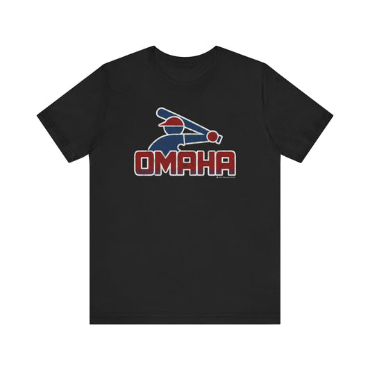 OMAHA RETRO COLLEGE BASEBALL Short Sleeve Tee
