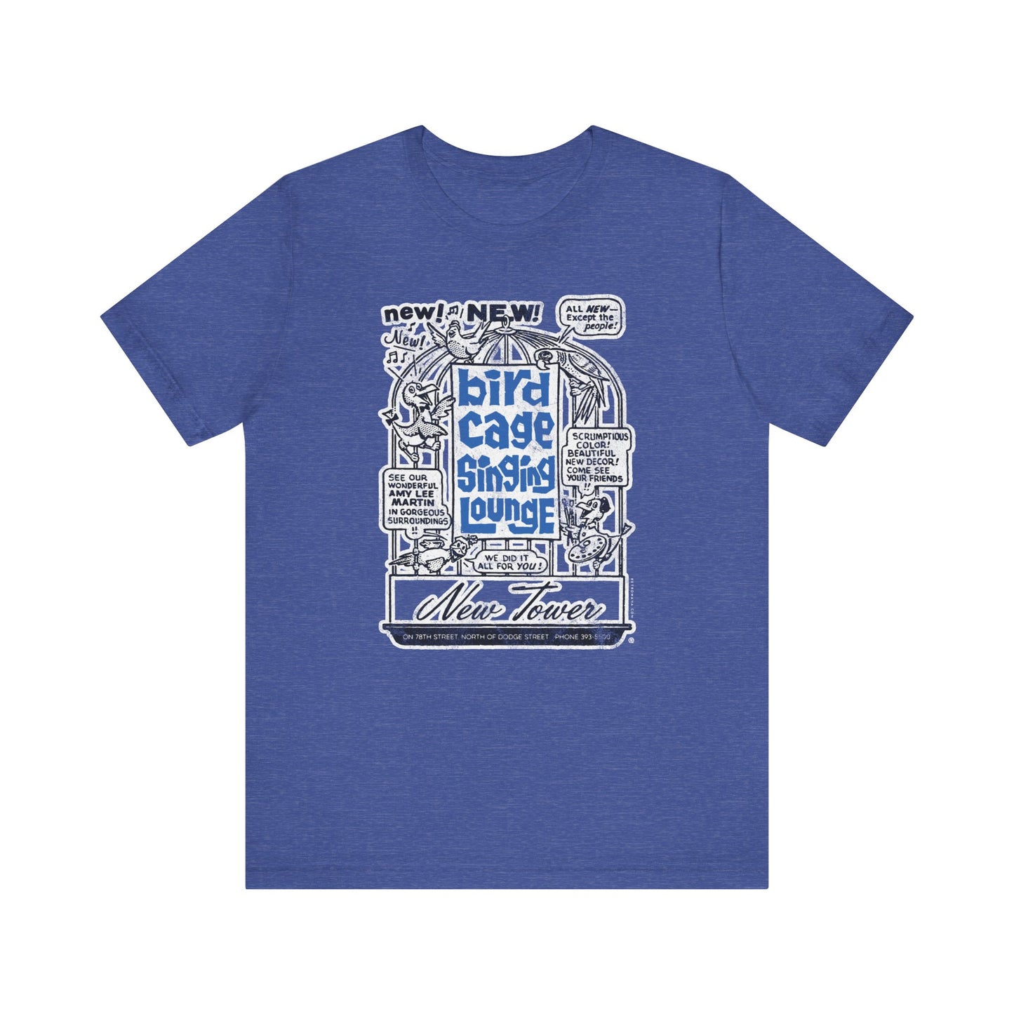 BIRD CAGE SINGING LOUNGE (NEWSPAPER AD) Short Sleeve Tee