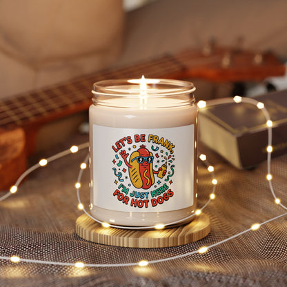 Let's Be Frank Hot Dog Candle | Scented Soy, BBQ Fourth of July