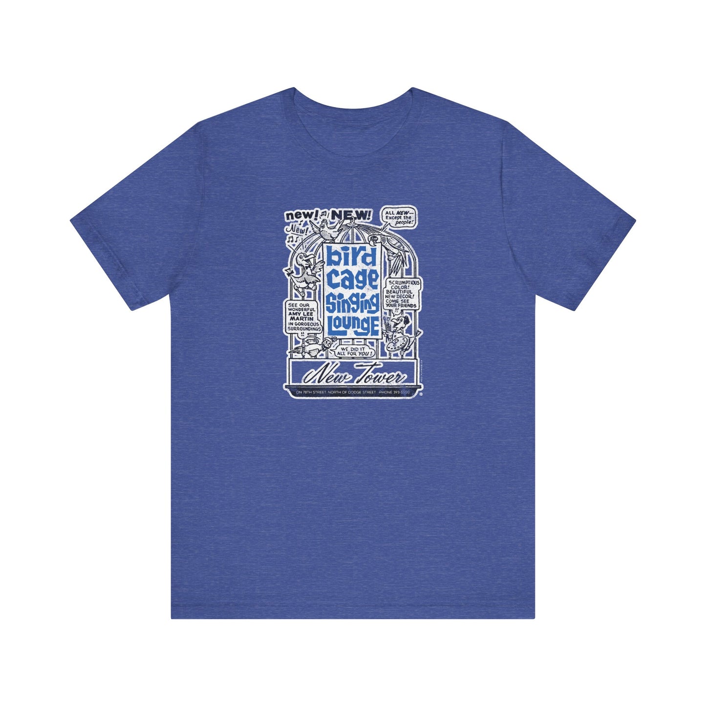 BIRD CAGE SINGING LOUNGE (NEWSPAPER AD) Short Sleeve Tee