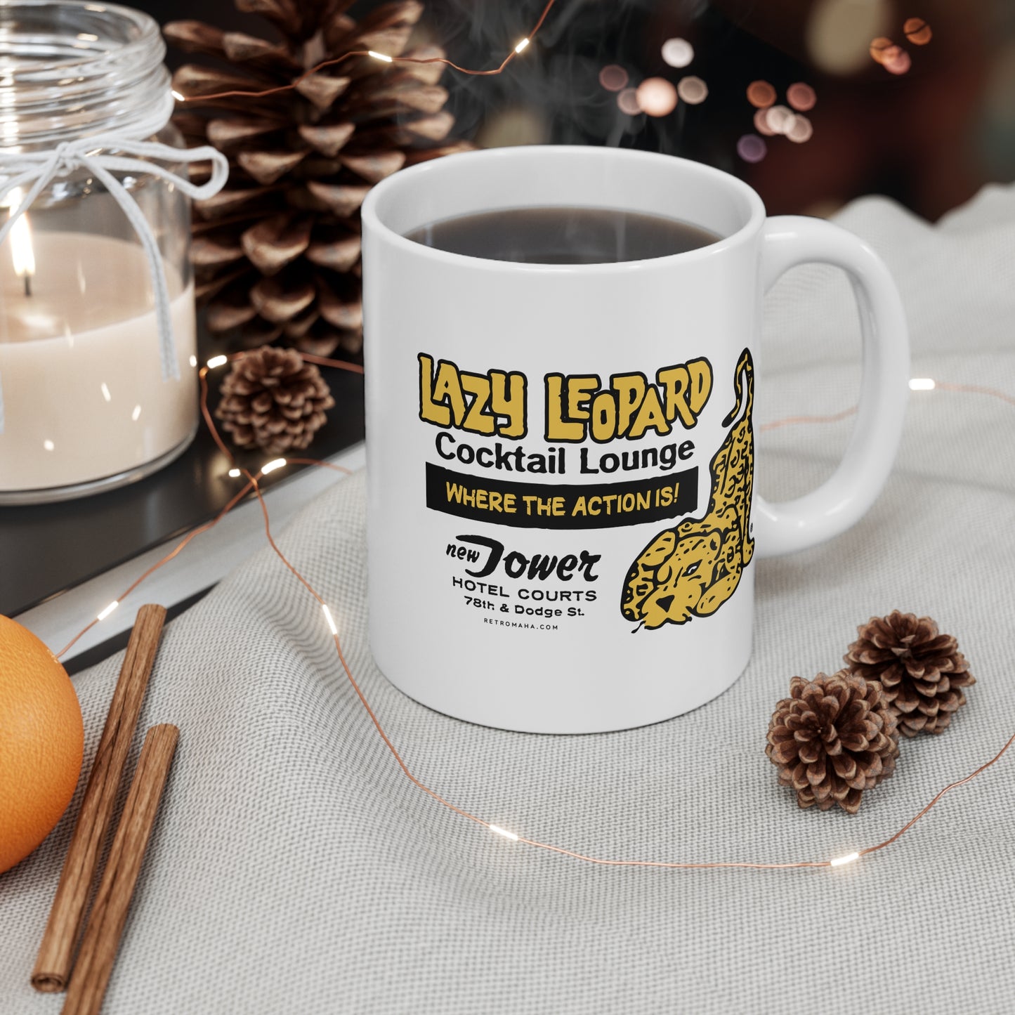 LAZY LEOPARD LOUNGE Mug 11oz