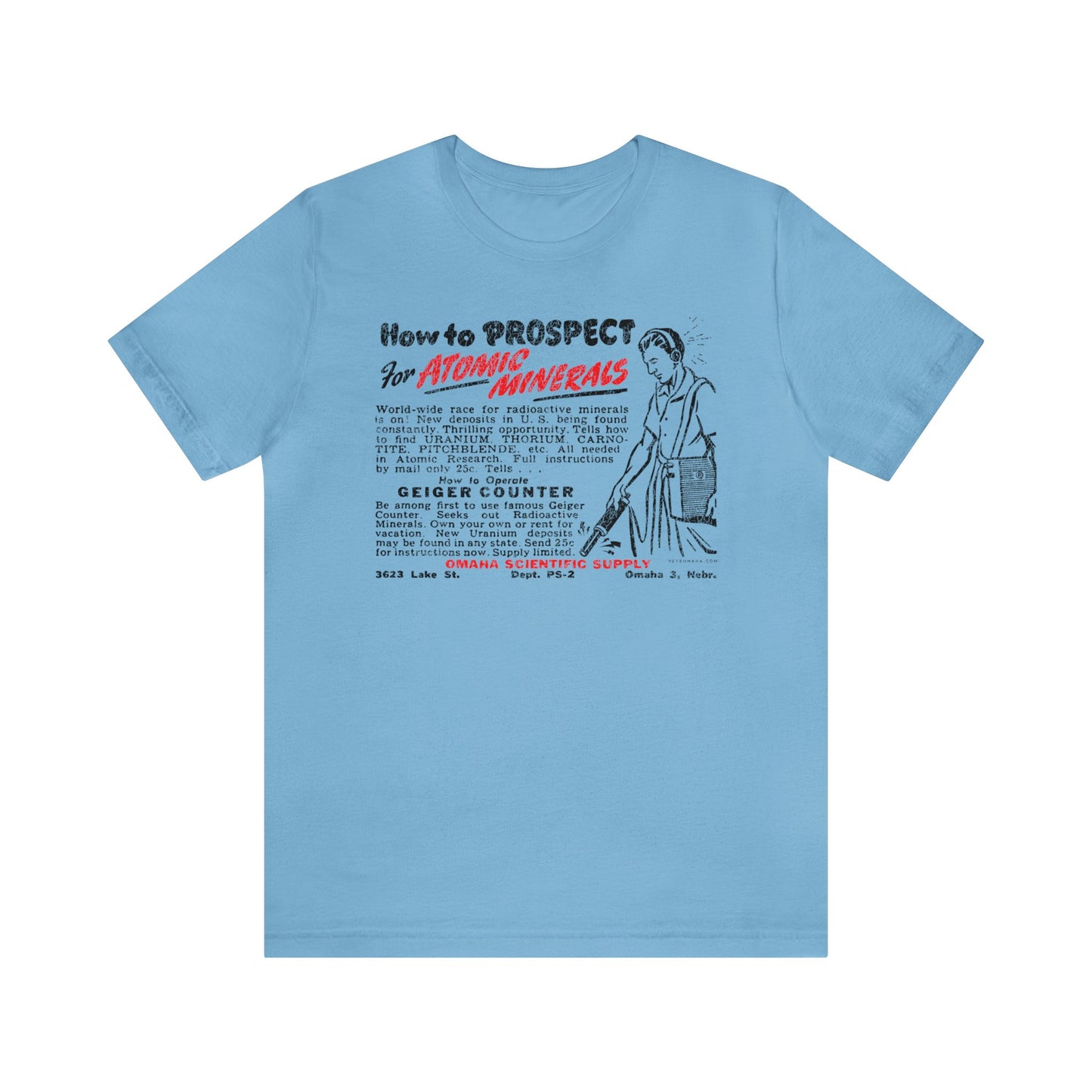 ATOMIC MINERALS (VINTAGE OMAHA AD) Short Sleeve Tee