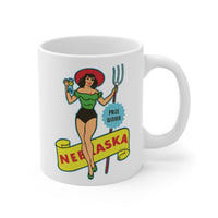 NEBRASKA 1950'S "PRIZE WINNER" PIN-UP Mug 11oz