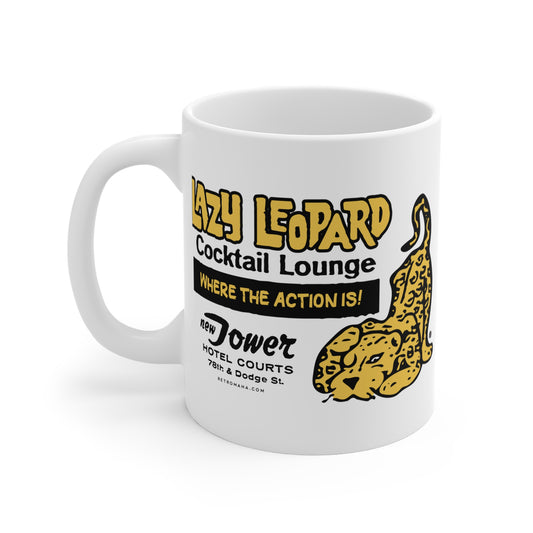LAZY LEOPARD LOUNGE Mug 11oz
