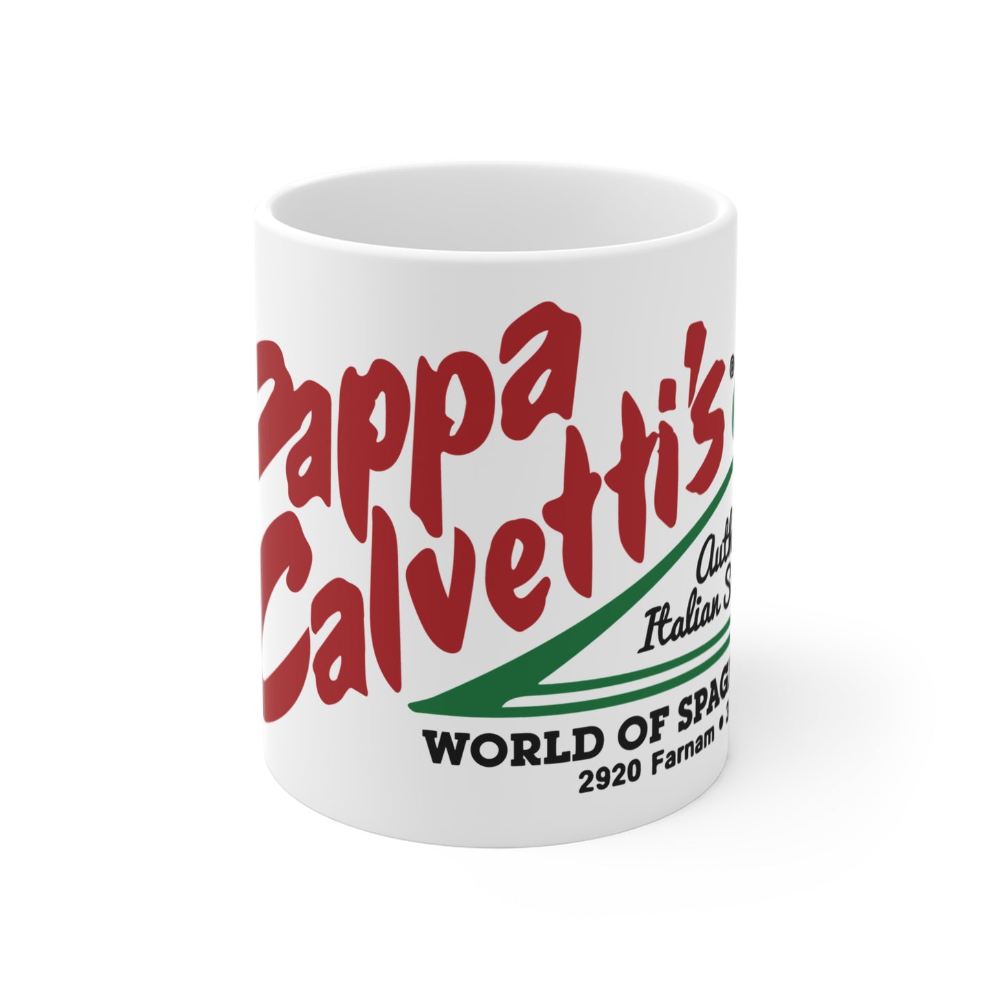 PAPPA CALVETTI'S WORLD OF SPAGHETTI Mug 11oz