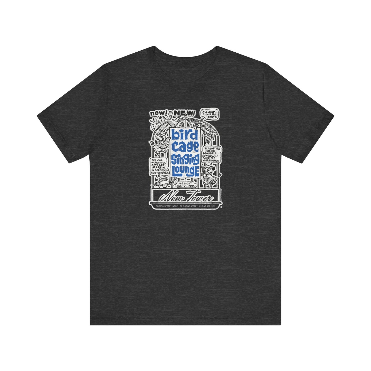 BIRD CAGE SINGING LOUNGE (NEWSPAPER AD) Short Sleeve Tee