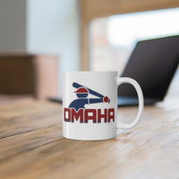 OMAHA RETRO COLLEGE BASEBALL Mug 11oz