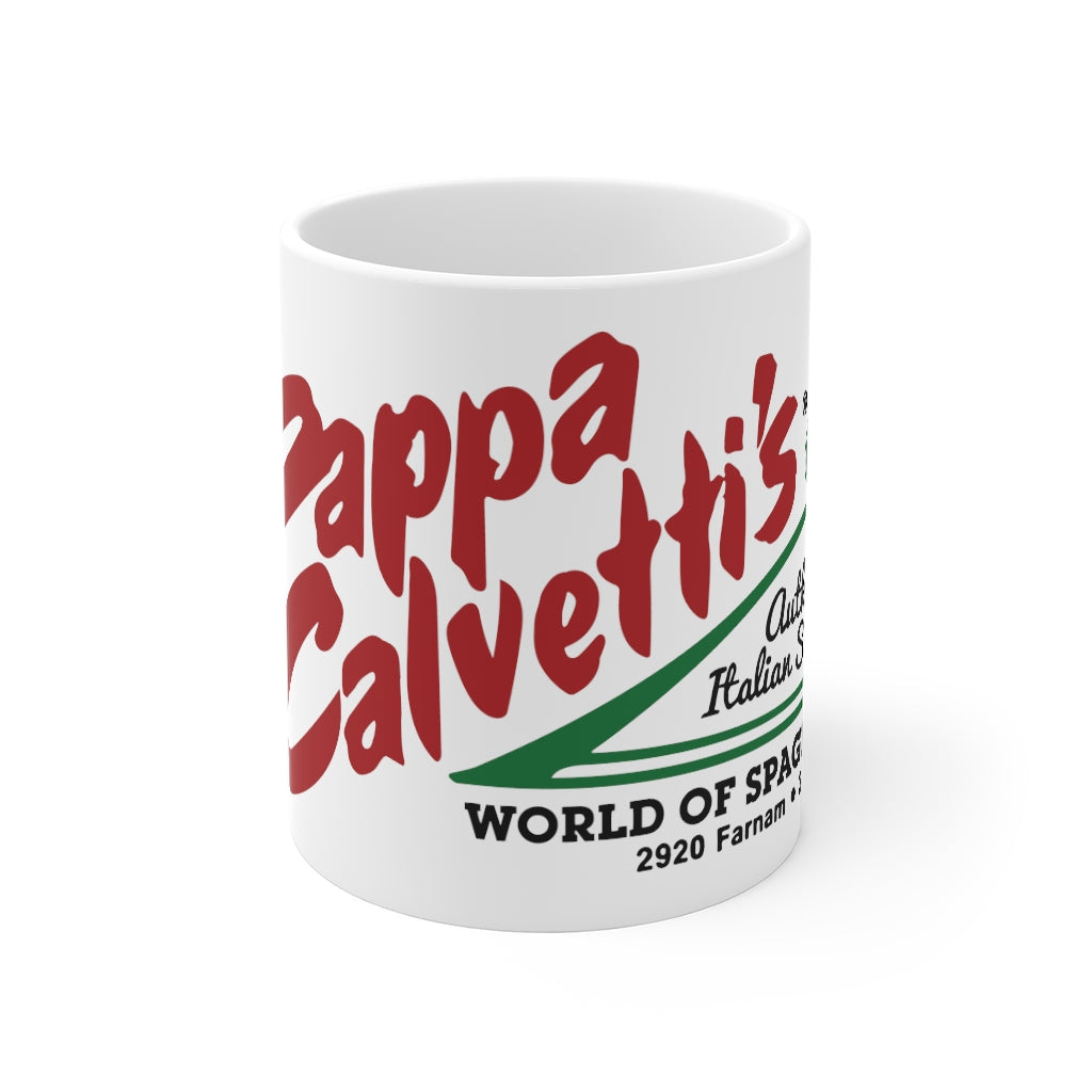 PAPPA CALVETTI'S WORLD OF SPAGHETTI Mug 11oz