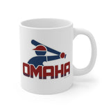 OMAHA RETRO COLLEGE BASEBALL Mug 11oz