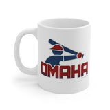 OMAHA RETRO COLLEGE BASEBALL Mug 11oz